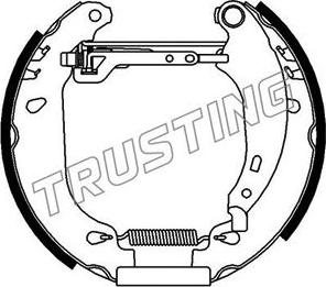 Trusting 616.0 - Комплект тормозных колодок, барабанные parts5.com
