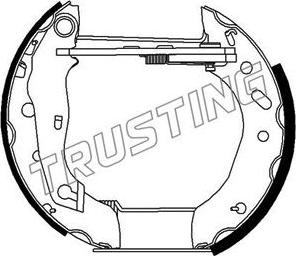 Trusting 627.0 - Комплект тормозных колодок, барабанные parts5.com