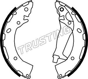 Trusting 046.225 - Комплект тормозных колодок, барабанные parts5.com