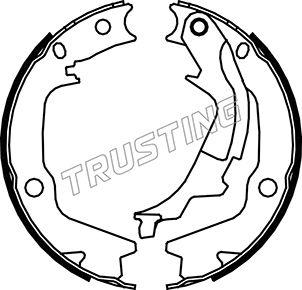 Trusting 046.222 - Комплект тормозов, ручник, парковка parts5.com