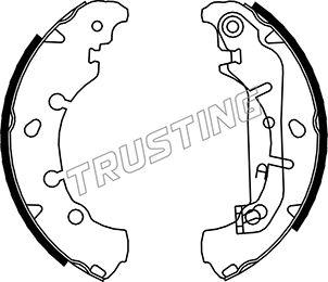 Trusting 040.149 - Комплект тормозных колодок, барабанные parts5.com