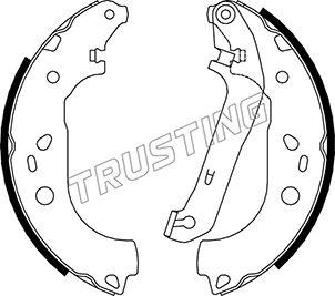 Trusting 040.155 - Комплект тормозных колодок, барабанные parts5.com