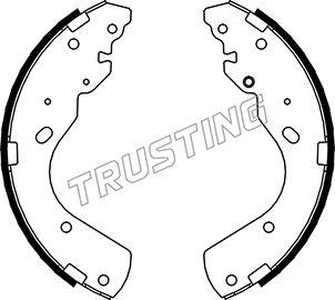 Trusting 040.156 - Комплект тормозных колодок, барабанные parts5.com