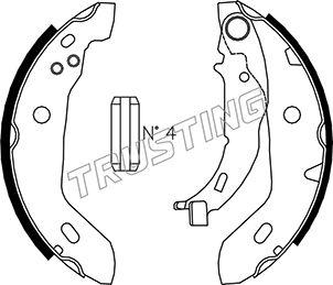 Trusting 052.122 - Комплект тормозных колодок, барабанные parts5.com