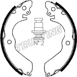 Trusting 064.168 - Комплект тормозных колодок, барабанные parts5.com