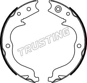 Trusting 064.180 - Комплект тормозов, ручник, парковка parts5.com