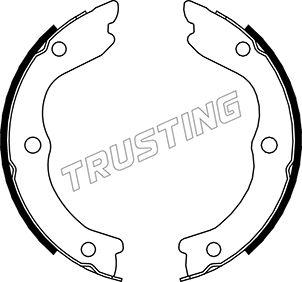 Trusting 067.196 - Комплект тормозов, ручник, парковка parts5.com