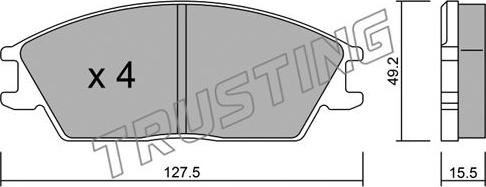 Trusting 083.0 - Тормозные колодки, дисковые, комплект parts5.com