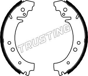 Trusting 034.076 - Комплект тормозных колодок, барабанные parts5.com