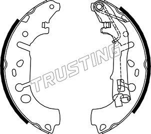 Trusting 034.117 - Комплект тормозных колодок, барабанные parts5.com
