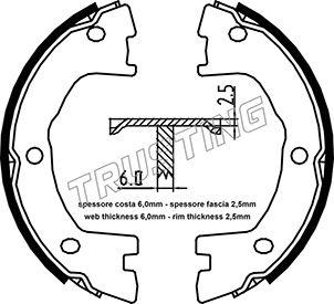 Trusting 034.120 - Комплект тормозов, ручник, парковка parts5.com