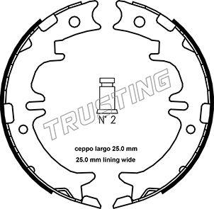 Trusting 115.311 - Комплект тормозов, ручник, парковка parts5.com