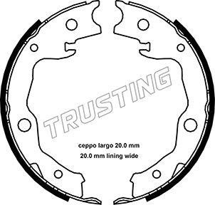 Trusting 115.322 - Комплект тормозов, ручник, парковка parts5.com