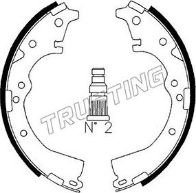 Trusting 115.269 - Комплект тормозных колодок, барабанные parts5.com