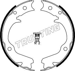 Trusting 110.336 - Комплект тормозов, ручник, парковка parts5.com