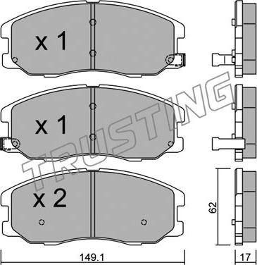 Trusting 794.0 - Тормозные колодки, дисковые, комплект parts5.com