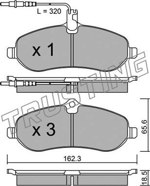 Trusting 723.0 - Тормозные колодки, дисковые, комплект parts5.com