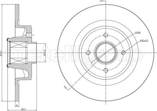 Trusting DF1481A - Тормозной диск parts5.com