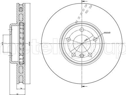 Blue Print ADB114371 - Тормозной диск parts5.com