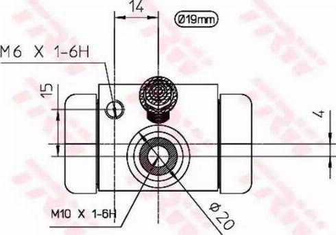 TRW BWD100 - Колесный тормозной цилиндр parts5.com