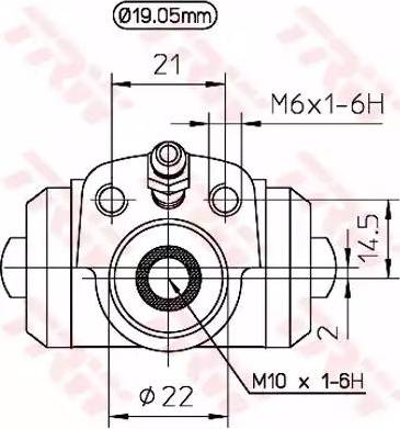 TRW BWD113 - Колесный тормозной цилиндр parts5.com