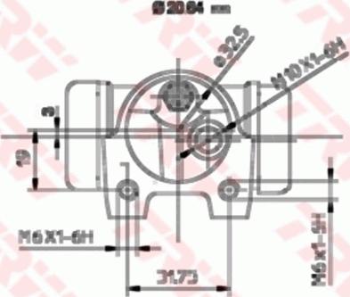 TRW BWF118 - Колесный тормозной цилиндр parts5.com