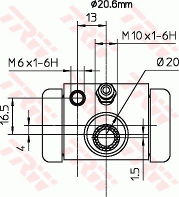 TRW BWF317 - Колесный тормозной цилиндр parts5.com