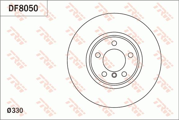 TRW DF8050 - Тормозной диск parts5.com