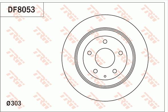 TRW DF8053 - Тормозной диск parts5.com