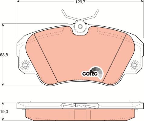 TRW GDB957 - Тормозные колодки, дисковые, комплект parts5.com