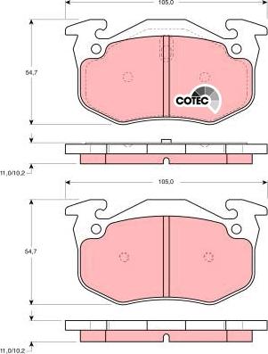 TRW GDB905 - Тормозные колодки, дисковые, комплект parts5.com