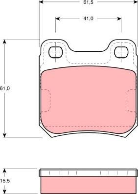 TRW GDB914 - Тормозные колодки, дисковые, комплект parts5.com