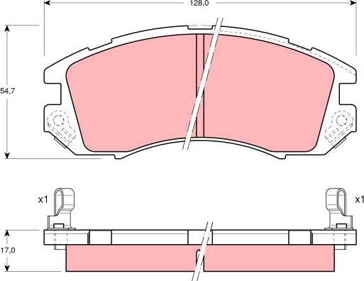 TRW GDB989 - Тормозные колодки, дисковые, комплект parts5.com