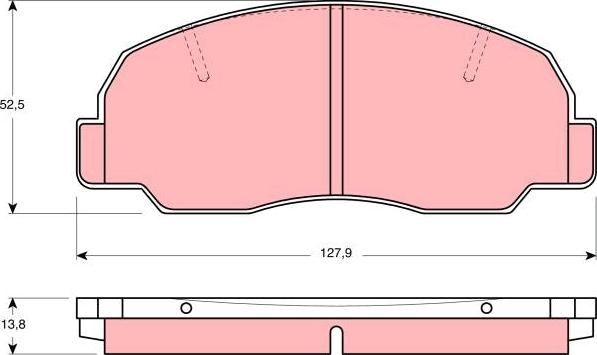 TRW GDB980 - Тормозные колодки, дисковые, комплект parts5.com