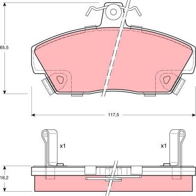 TRW GDB497 - Тормозные колодки, дисковые, комплект parts5.com