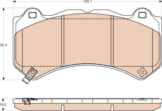 TRW GDB4450 - Тормозные колодки, дисковые, комплект parts5.com