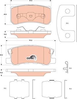 TRW GDB4600 - Тормозные колодки, дисковые, комплект parts5.com