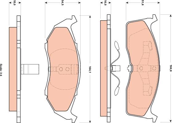 TRW GDB4091 - Тормозные колодки, дисковые, комплект parts5.com