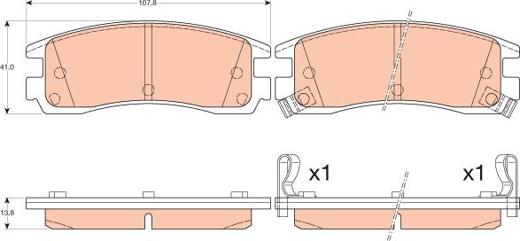 TRW GDB4098 - Тормозные колодки, дисковые, комплект parts5.com