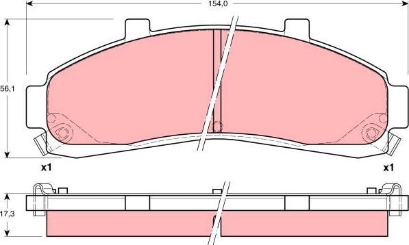 TRW GDB4010 - Тормозные колодки, дисковые, комплект parts5.com