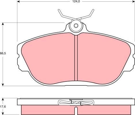 TRW GDB4033 - Тормозные колодки, дисковые, комплект parts5.com