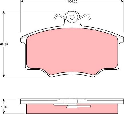 TRW GDB403 - Тормозные колодки, дисковые, комплект parts5.com