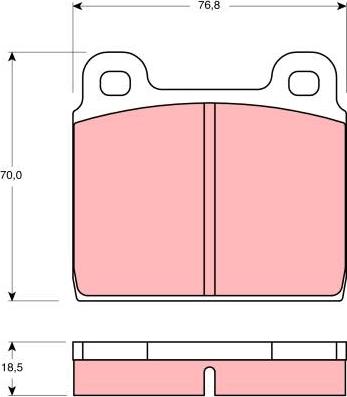 TRW GDB407 - Тормозные колодки, дисковые, комплект parts5.com