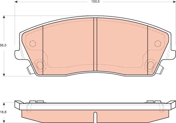 TRW GDB4140 - Тормозные колодки, дисковые, комплект parts5.com