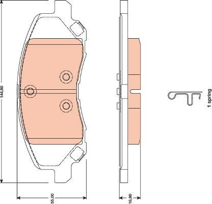 TRW GDB4141 - Тормозные колодки, дисковые, комплект parts5.com