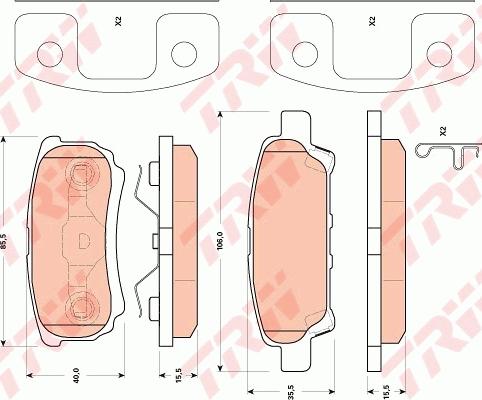 TRW GDB4143 - Тормозные колодки, дисковые, комплект parts5.com