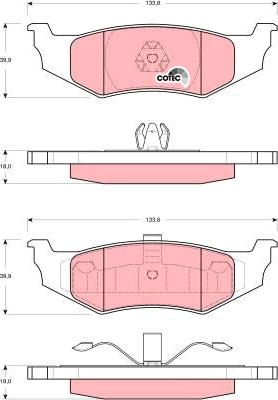 TRW GDB4119 - Тормозные колодки, дисковые, комплект parts5.com