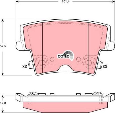 TRW GDB4135 - Тормозные колодки, дисковые, комплект parts5.com