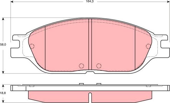 TRW GDB4138 - Тормозные колодки, дисковые, комплект parts5.com