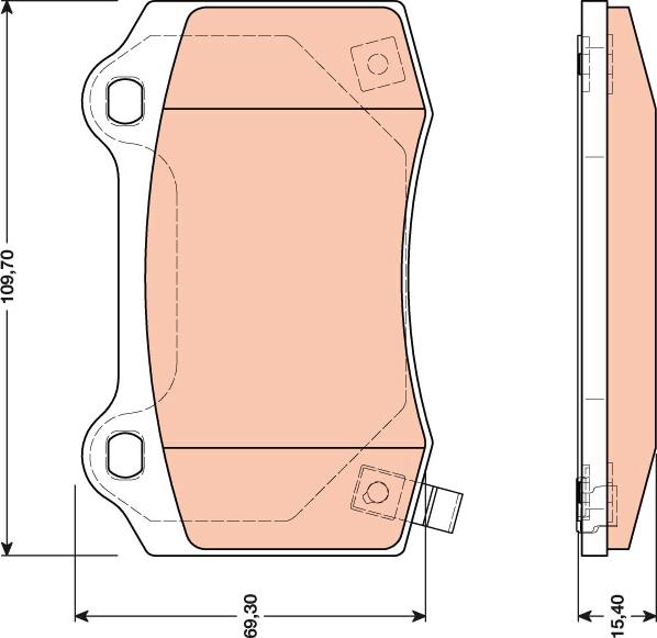 TRW GDB4171 - Тормозные колодки, дисковые, комплект parts5.com